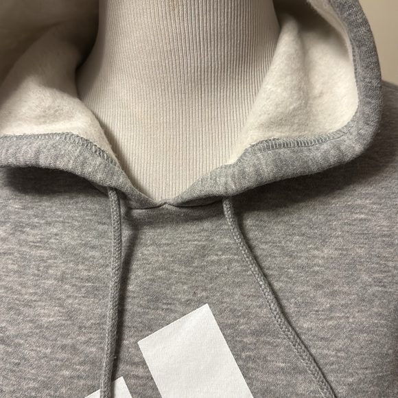 Adidas Women's Heather Gray Hoodie - Picture 3 of 8